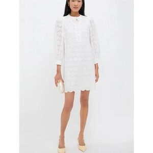 Pomander Place NWT Tuckernuck Samantha White Eyelet Dress Cotton 3/4 Sleeve XL
